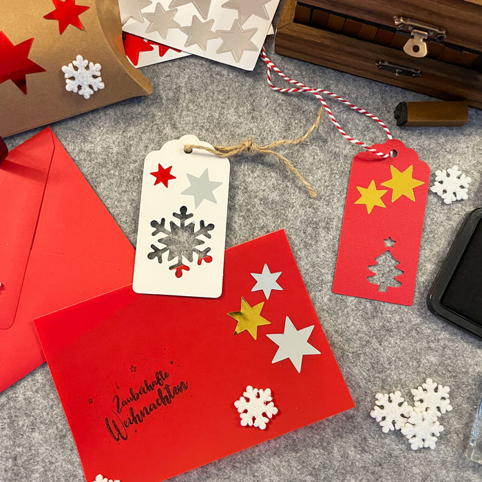 Schneeflocken Schneekristalle als Streudeko Tischdeko Deko für Weihnachten zum Basteln DIY - weiß