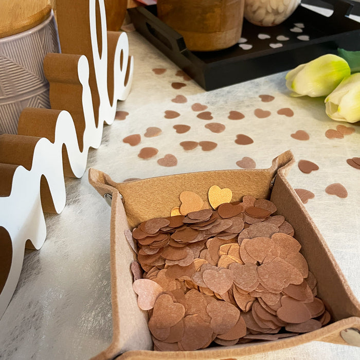 Papier Herz Konfetti Herzen Tischdeko Streu Deko für Valentinstag JGA Hochzeit Geburtstag Liebe - weiß