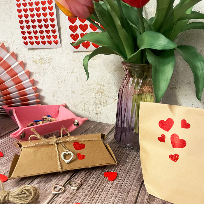 360 Herz Sticker Herzen Aufkleber Rot Hologramm Effekt Glitzernd zum Basteln Scrapbooking Dekoration Verzierung (Kopie)