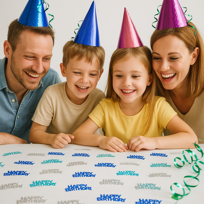 Konfetti Happy Birthday Geburtstag Jubiläum - 2500 Stück - Streudeko Streuteile Deko