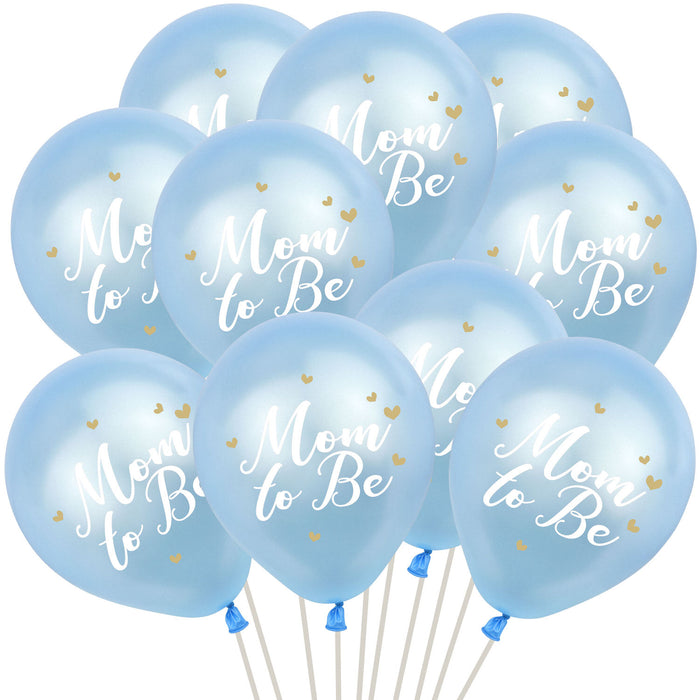 Luftballon Set Mum to Be Deko Ballons für Baby Shower Baby Party eines Jungen Feier zur Geburt blau