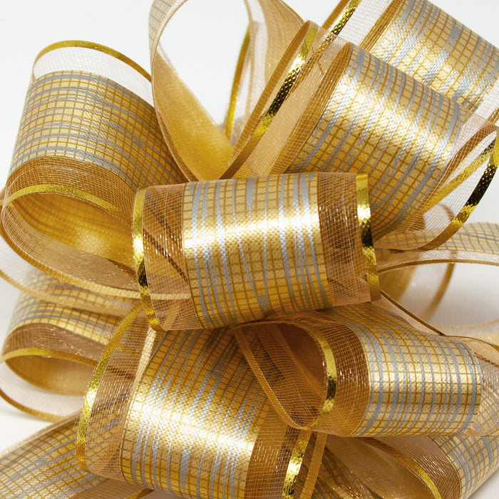 Geschenkschleife Deko Schleife für Geschenke Tüten Zuckertüte Weihnachten Geschenkdeko - gold