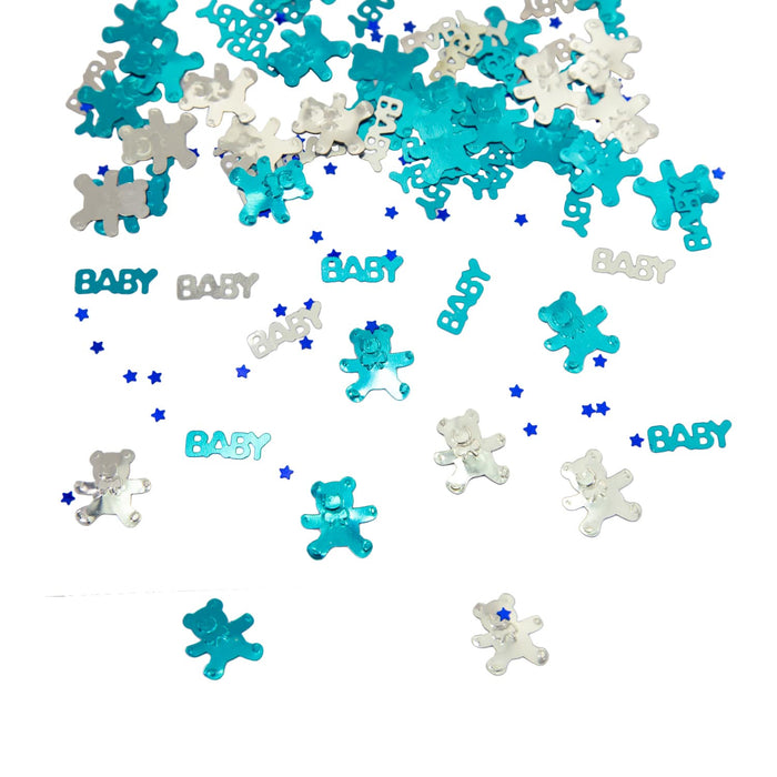 Konfetti Baby + Sternchen + Bärchen 500 Stk. Tisch Deko Baby Shower Junge