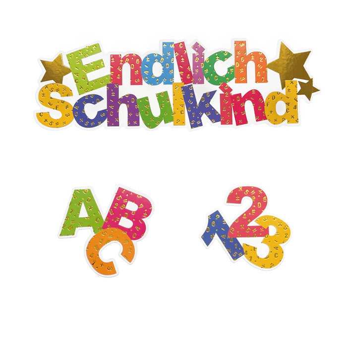 Endlich Schulkind Konfetti 12 Stk. für Schuleinführung Einschulung Schulanfang Streudeko Tischdeko