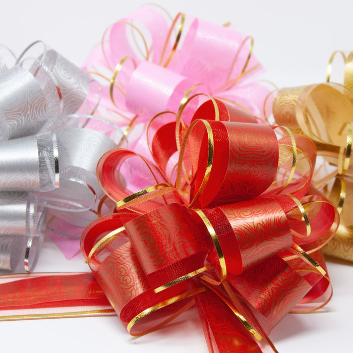 Geschenkschleife Deko Schleife für Geschenke Tüten Zuckertüte Weihnachten Geschenkdeko - gold