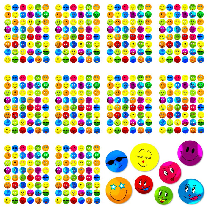 480 Smiley Sticker Aufkleber Face Lächeln Frech Positiv - bunt