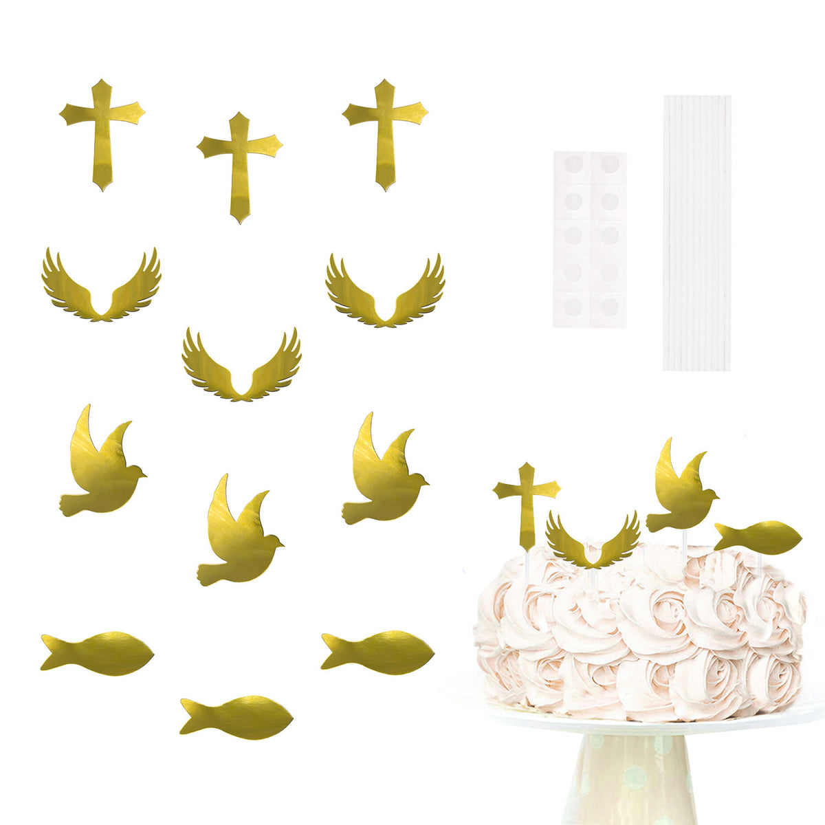 Konfirmation Torten Topper Fisch Taube Kreuz Fl gel Cake Topper Kuchen konfirmation-torten-topper-fisch-taube-kreuz-fl-gel-cake-topper-kuchen