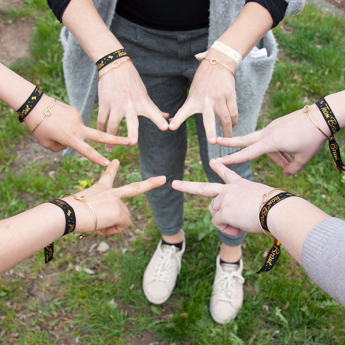 6x Armband Armreif mit Knoten für Mädchen Frauen Damen JGA Hochzeit Geburtstag Party gold