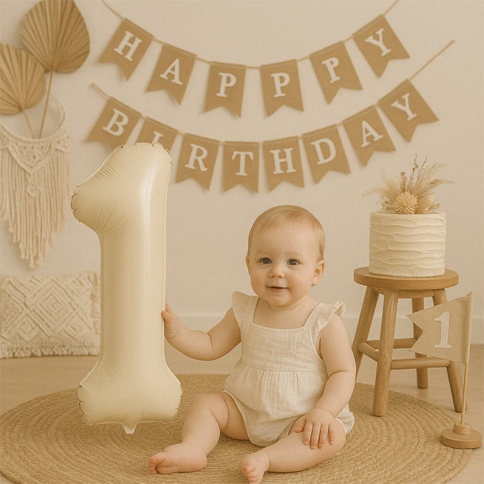 1x Folien Luftballon mit Zahl 1 für Geburtstag Jubiläum Party Deko Ballon