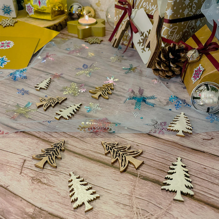 Tischläufer Schneeflocken Schneekristalle Tischband metallisch Schnee Läufer Tischdeko für Weihnachten Silvester Deko
