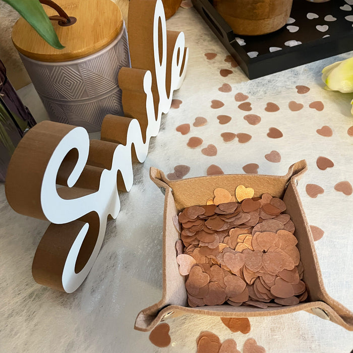 Papier Herz Konfetti Herzen Tischdeko Streu Deko für Valentinstag JGA Hochzeit Geburtstag Liebe - weiß