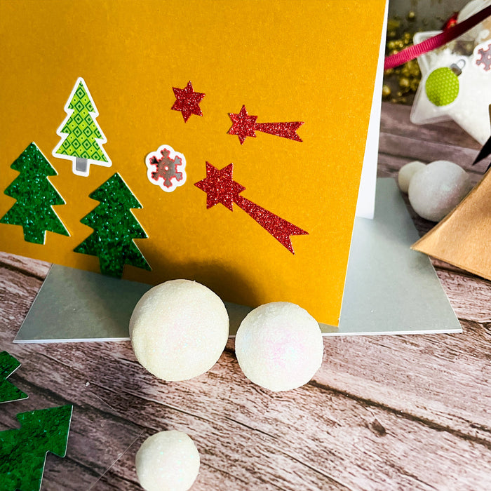 Weihnachts Sticker Kugel Baum Schneeflocke Aufkleber zum Verzieren Scrapbooking Basteln für Advent Weihnachten