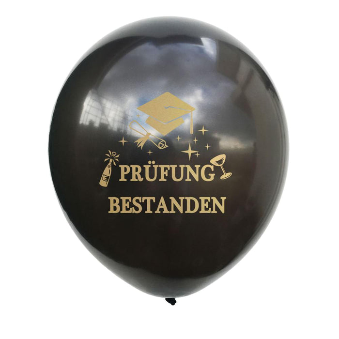 Konfetti Luftballon Set 8 Stk. Prüfung bestanden Schulabschluss Abitur Studium