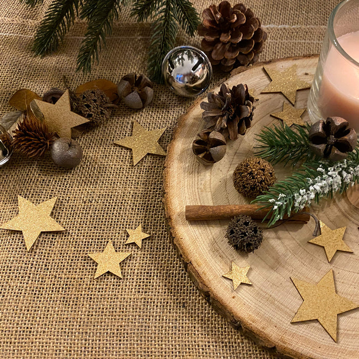 Holz Sterne Deko Set Holzdeko Weihnachtsdeko Tischdeko Streudeko für W — Oblique Unique