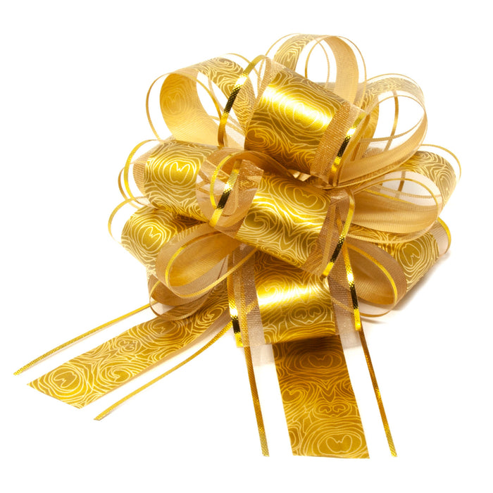 Geschenkschleife Deko Schleife für Geschenke Tüten Zuckertüte Weihnachten Geschenkdeko - gold