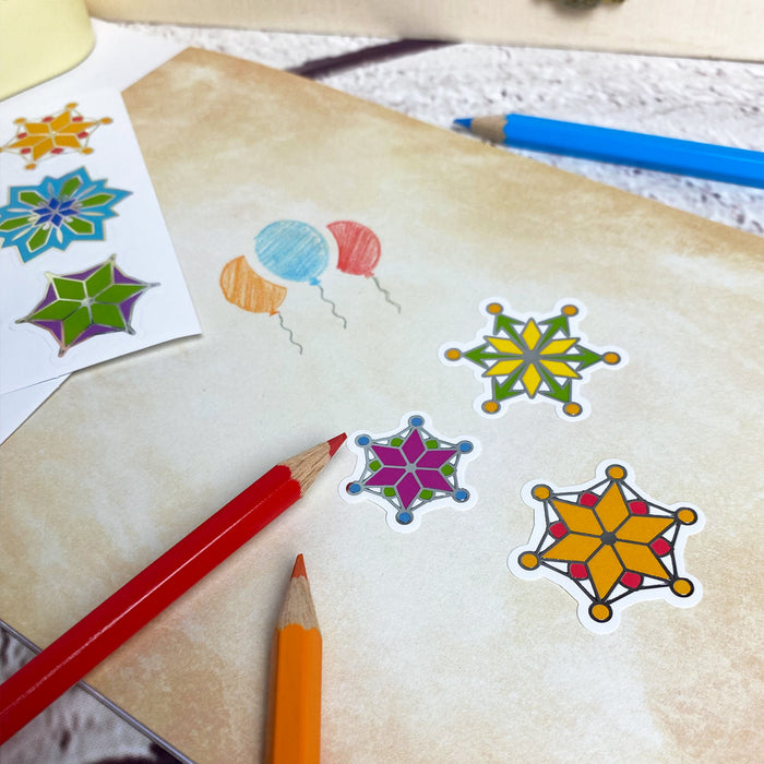 26 Mandala Sticker Blumen Aufkleber zum Spielen Basteln Scrapbooking für Kindergeburtstag Mädchen