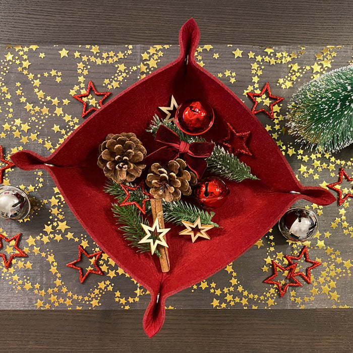 12 Sterne Glitzer Streudeko Stern Tischdeko Deko für Weihnachten Dekoration Weihnachtsdeko - rot