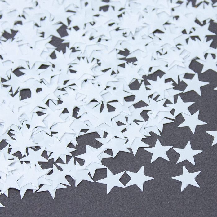 Stern Konfetti Über 500 Stk Tischdeko Geburtstag Weihnachten Fasching Karneval Party - weiß