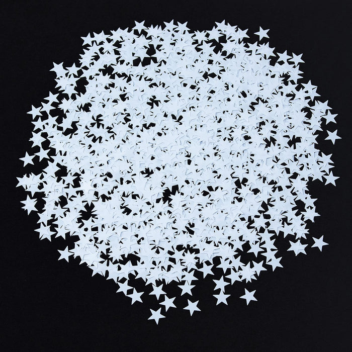 Stern Konfetti Über 500 Stk Tischdeko Geburtstag Weihnachten Fasching Karneval Party - weiß