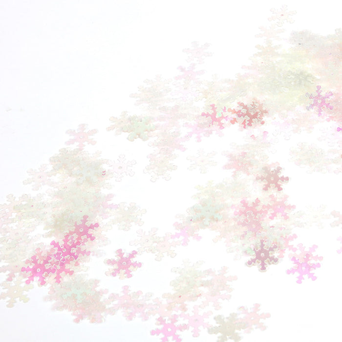 Schneeflocken Konfetti Schnee Streu Deko Tischdekoration für Weihnachten Advent - irisierend