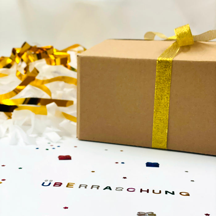 Überraschungsbox Überraschungspaket Geschenkbox - Girlanden Ballons Sticker Konfetti uvm. Dekoartikel