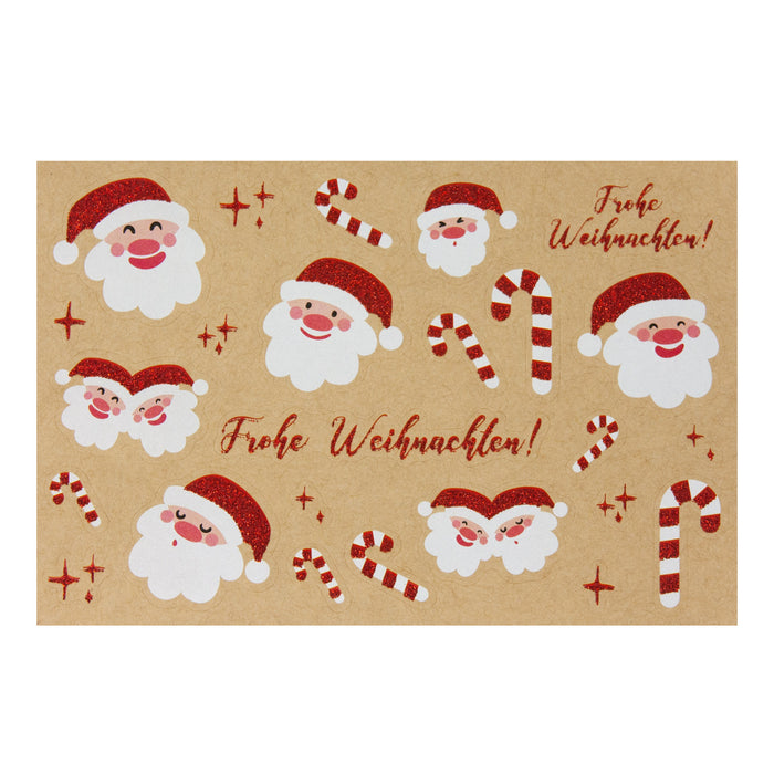 Weihnachtsmann Aufkleber Frohe Weihnachten Sticker für Weihnachten Weihnachtsaufkleber Weihnachtsdeko