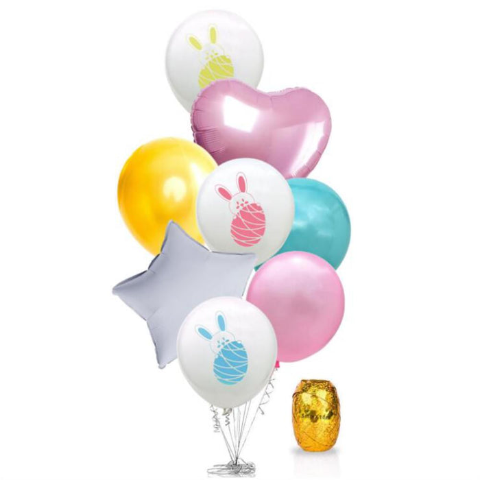 Hasen Folien Luftballon Set 8 Stk. Ostern Kinder Geburtstag Deko Osterdeko