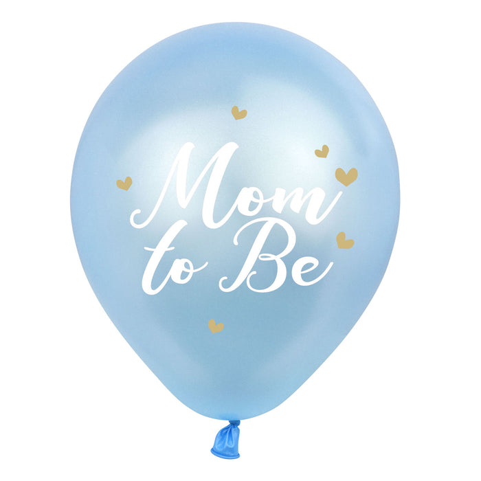 Luftballon Set Mum to Be Deko Ballons für Baby Shower Baby Party eines Jungen Feier zur Geburt blau