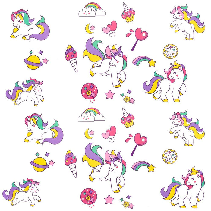 Einhorn Unicorn Tattoos Set 32 Stk. Temporäre Kindertattoos