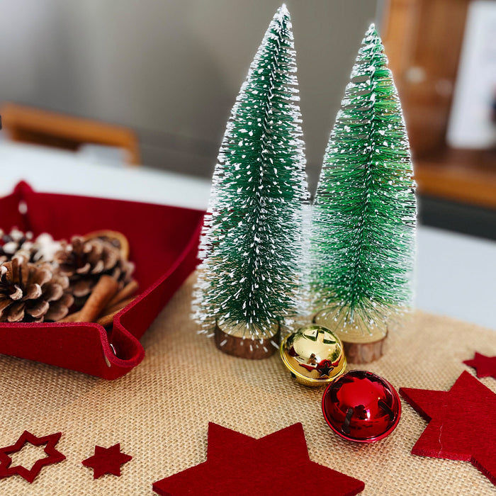 Weihnachtsdeko Set - Filzschale + 24 Filz Sterne + 4 Filz Untersetzer Tischdeko für Weihnachten Deko