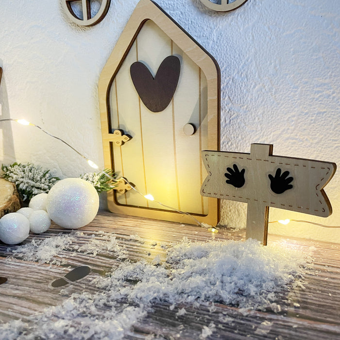 Sticker Set Wichtel Hände Fußabdrücke Aufkleber DIY Fenster Dekoration für Weihnachten Advent