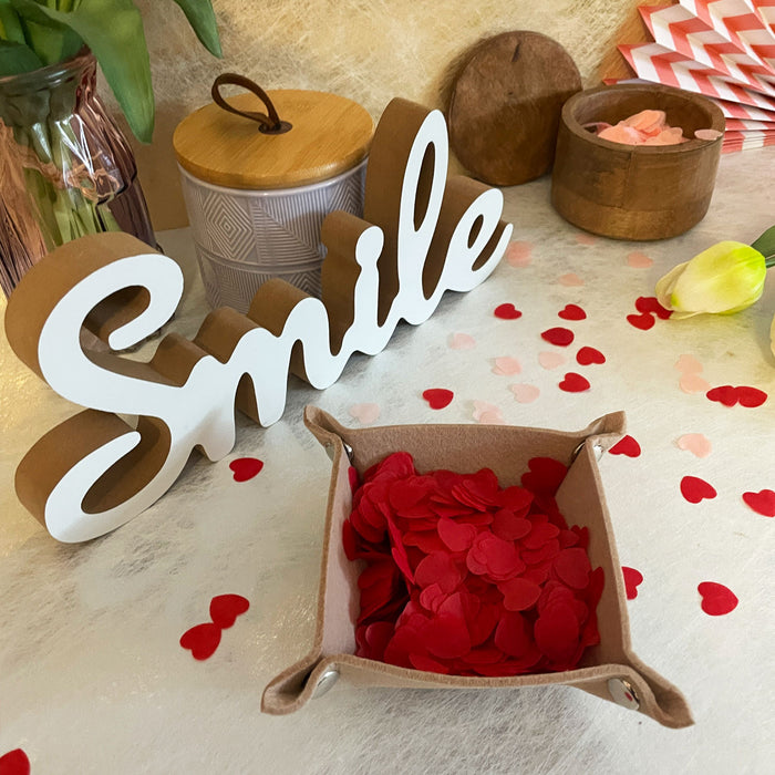 Papier Herz Konfetti Herzen Tischdeko Streu Deko für Valentinstag JGA Hochzeit Geburtstag Liebe - rosa