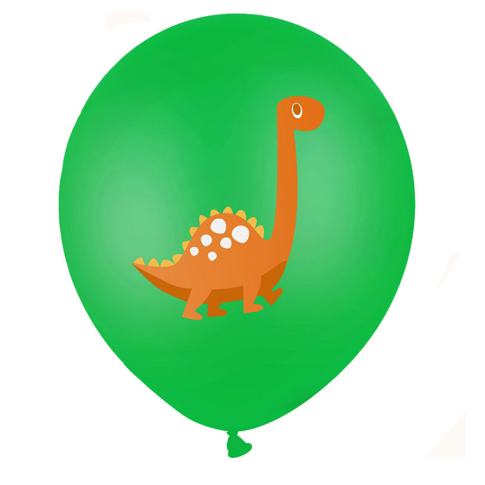 10 Dino Luftballons für Kinder Geburtstag Motto Party Schuleinführung Dinosaurier Ballons Farbmix