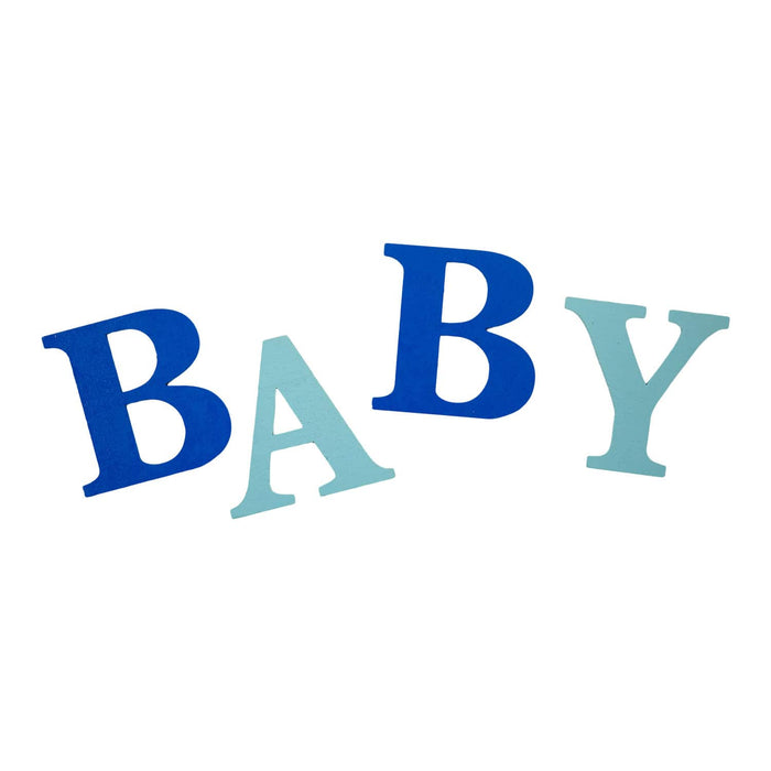 BABY Holz Buchstaben Set Tischdeko Baby Shower Party Kinderzimmer Deko blau