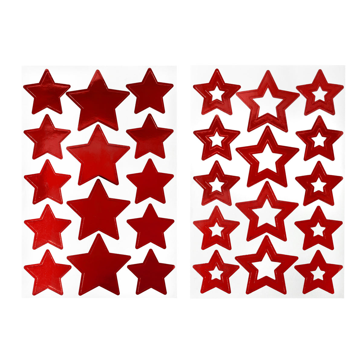 28 Sterne Sticker Stern Aufkleber für Weihnachten Weihnachtsdeko Gesch ...