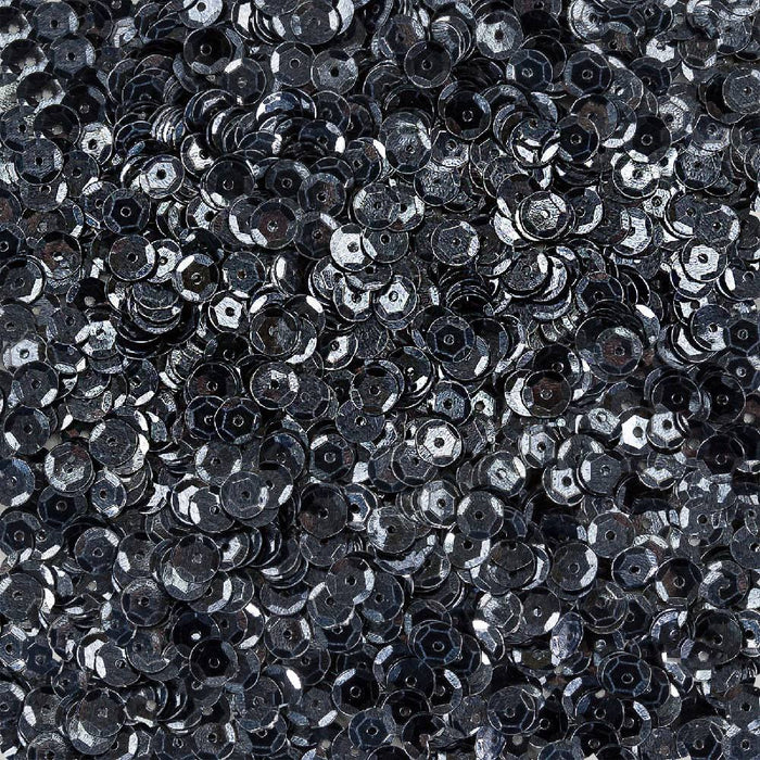 1400 Pailletten Konfetti gewölbt - dark grey