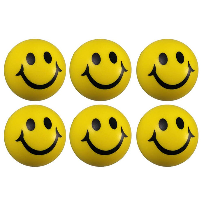 Smiley Knautschball Antistressball Softball Schaumstoff Ball gelb