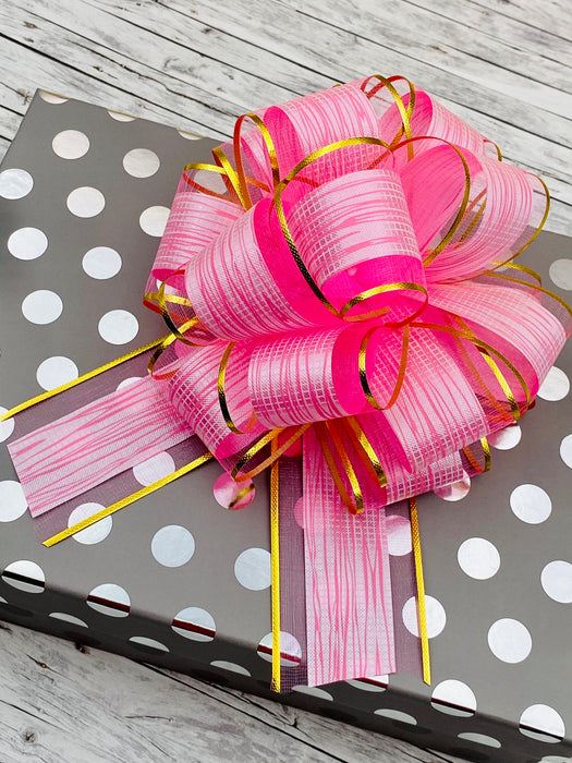 Geschenkschleife Deko Schleife für Geschenke Tüten Zuckertüte Weihnachten Geschenkdeko - rosa