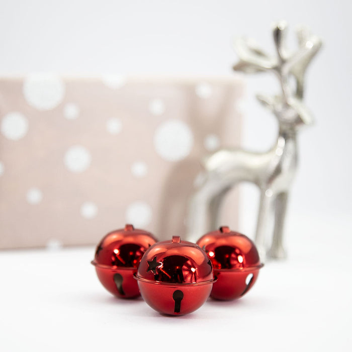 12 Weihnachtsglöckchen Tischdeko Weihnachtsbaum Weihnachtsdeko - rot