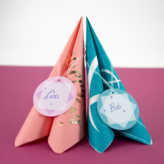 4 Geschenkanhänger Geschenk Deko Anhänger Etiketten Geburtstag Hochzeit Baby Shower - rosa