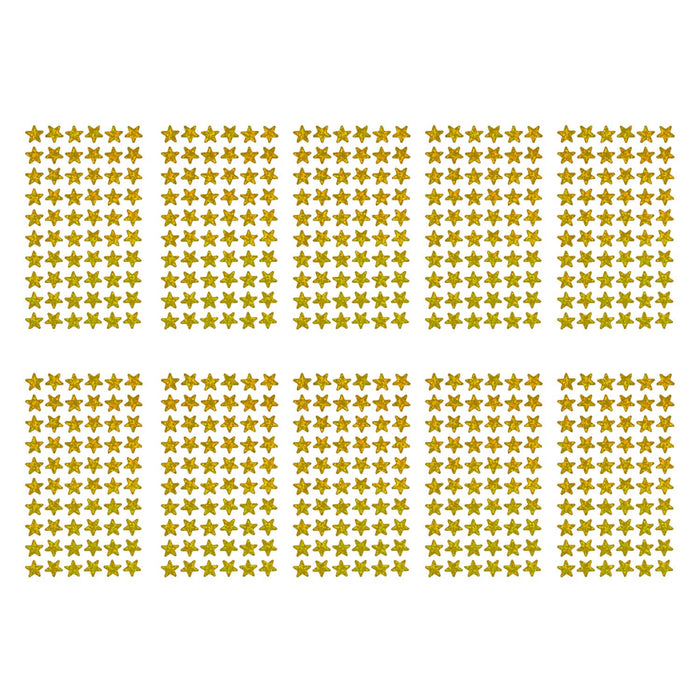 600 Sterne Sticker Stern Aufkleber mit Holo Effekt für Weihnachten Weihnachtsdeko Geschenkdeko Basteln - gold