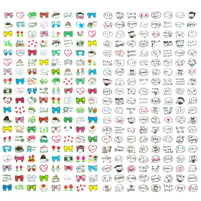 6 Bögen Drawing Sticker gezeichnete Aufkleber DIY Scrapbooking Kinder