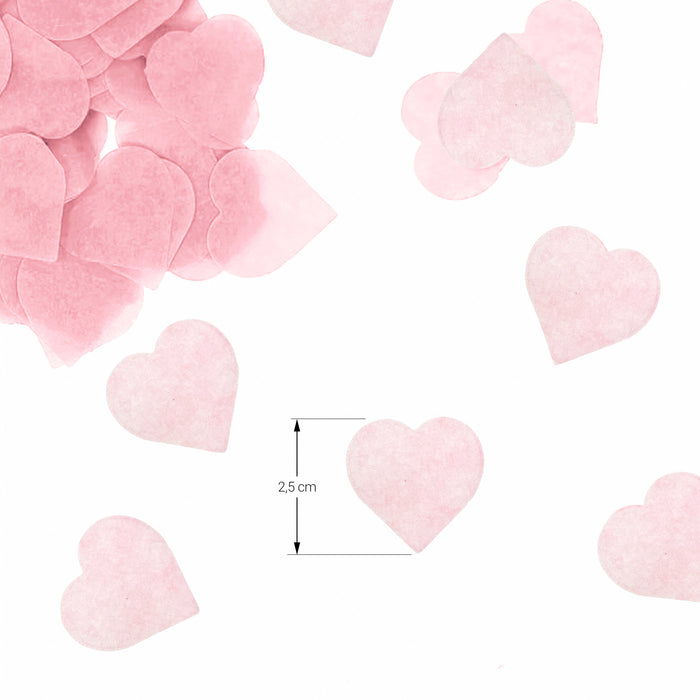 Papier Herz Konfetti 1000 Stk Herzen Tischdeko Streu Deko für Valentinstag JGA Hochzeit Liebe - rosa