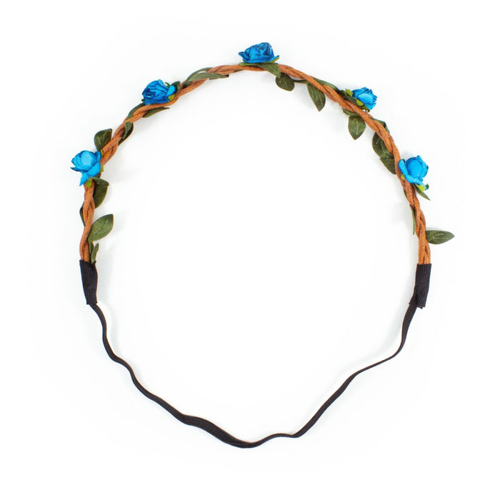 Blumen Haarband Stirnband Haarschmuck Bohemia Kopfschmuck - blau