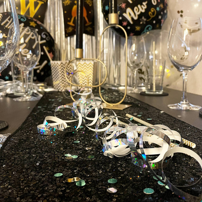 Konfetti Rund Glitzer Streudeko Tisch Deko für Geburtstag Silvester Party Hochzeit JGA - türkis silber