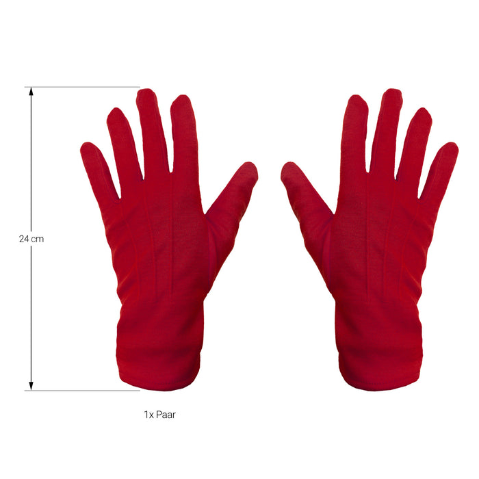 Handschuhe Herren und Damen Handschuh rot für Fasching Karneval Motto Party Kostüm Accessoire für Halloween