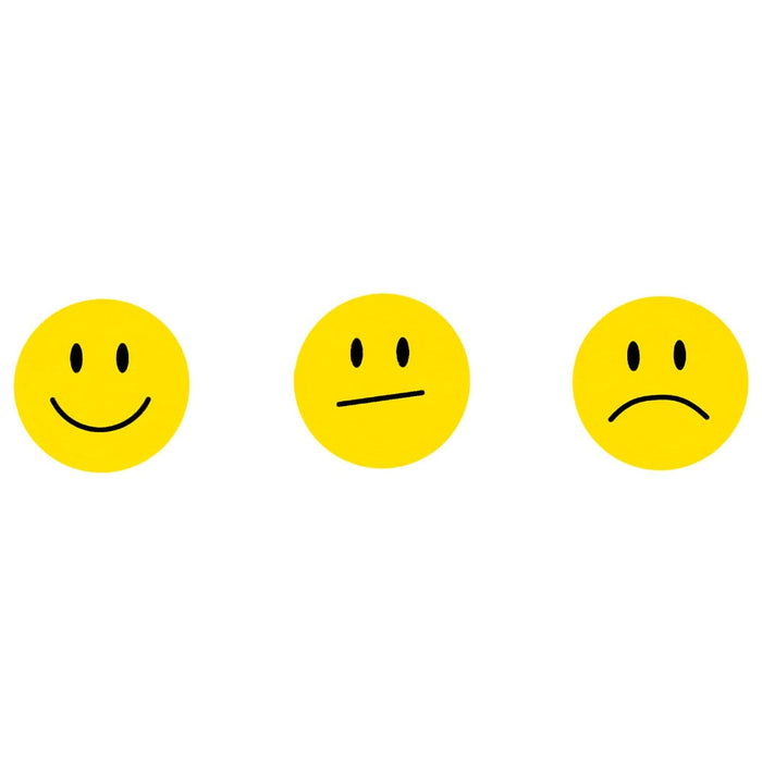 180 Smiley Sticker Set Aufkleber Lächeln Emoji Smily Face  - gelb