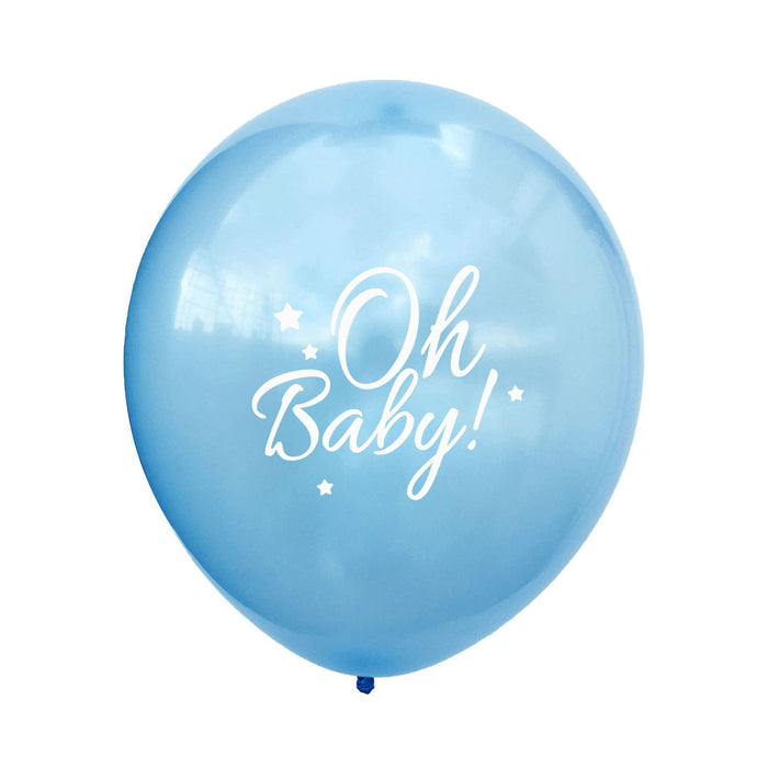 Konfetti Luftballon Set für Baby Shower Party Junge 15 Deko Ballons blau gold