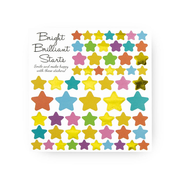 61 Stern Sticker Aufkleber mit Glitzer Scrapbooking Verzieren Basteln - bunt