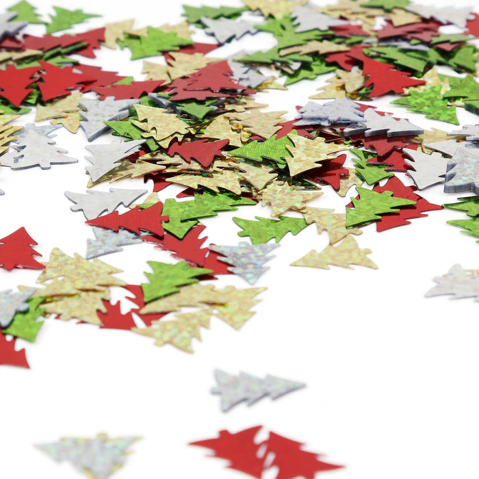 Tannenbaum Konfetti glänzend irisierend Weihnachtsbaum Tisch Streu Deko für Weihnachten - bunt